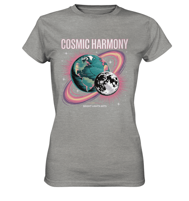 Cosmic Harmony ???????? – Erde & Mond in perfektem Gleichklang - Ladies Premium Shirt | Lady - Shirts | Dark Shadows Arts