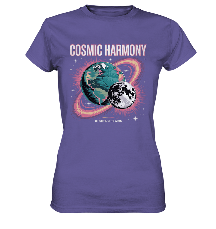 Cosmic Harmony ???????? – Erde & Mond in perfektem Gleichklang - Ladies Premium Shirt | Lady - Shirts | Dark Shadows Arts