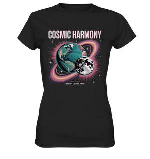 Cosmic Harmony ???????? – Erde & Mond in perfektem Gleichklang - Ladies Premium Shirt | Lady - Shirts | Dark Shadows Arts