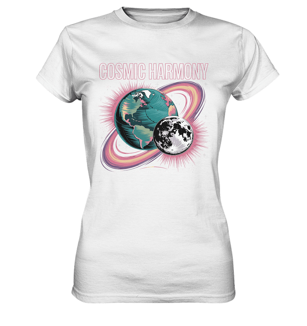Cosmic Harmony ???????? – Erde & Mond in perfektem Gleichklang - Ladies Premium Shirt | Lady - Shirts | Dark Shadows Arts
