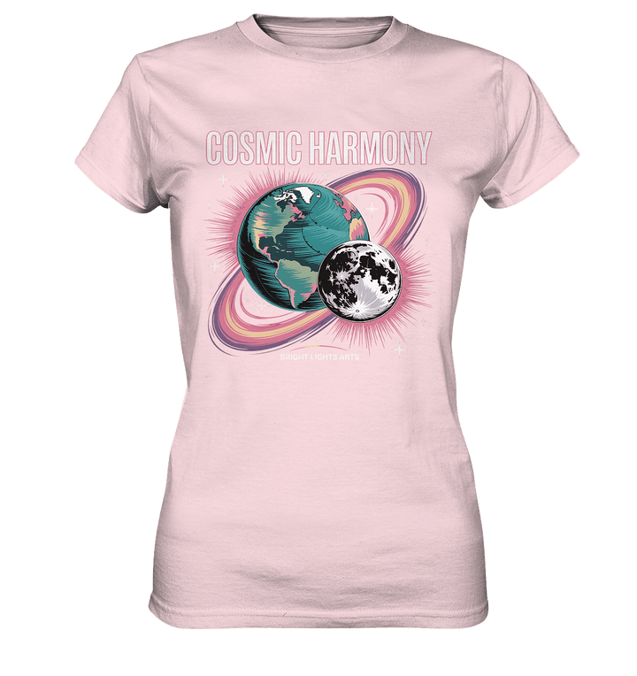 Cosmic Harmony ???????? – Erde & Mond in perfektem Gleichklang - Ladies Premium Shirt | Lady - Shirts | Dark Shadows Arts