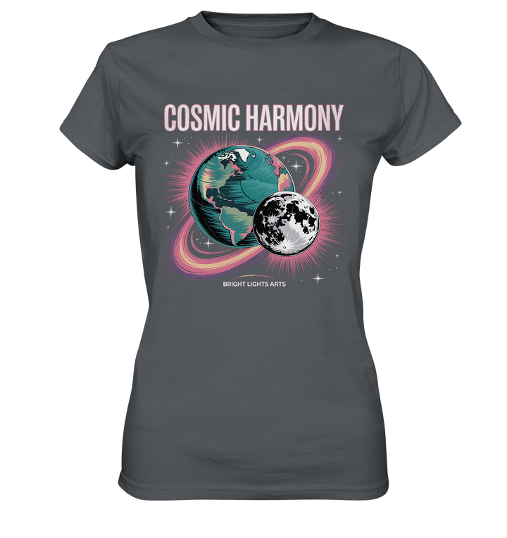 Cosmic Harmony ???????? – Erde & Mond in perfektem Gleichklang - Ladies Premium Shirt | Lady - Shirts | Dark Shadows Arts
