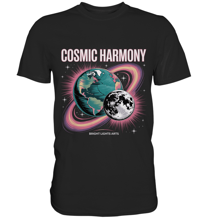 Cosmic Harmony ???????? – Erde & Mond in perfektem Gleichklang - Premium Shirt | Unisex - Shirts | Dark Shadows Arts