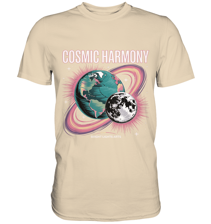 Cosmic Harmony ???????? – Erde & Mond in perfektem Gleichklang - Premium Shirt | Unisex - Shirts | Dark Shadows Arts
