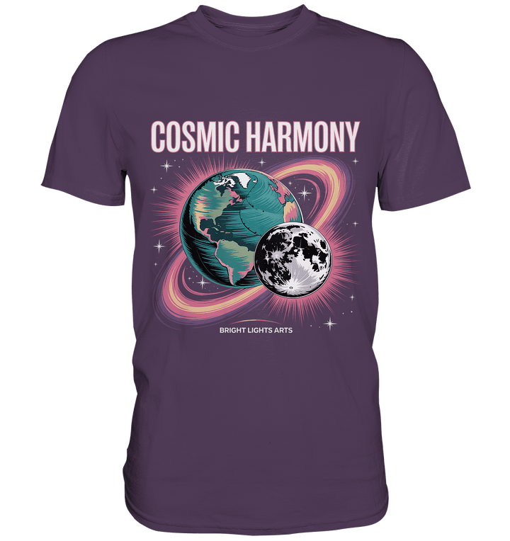 Cosmic Harmony ???????? – Erde & Mond in perfektem Gleichklang - Premium Shirt | Unisex - Shirts | Dark Shadows Arts