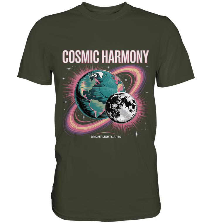 Cosmic Harmony ???????? – Erde & Mond in perfektem Gleichklang - Premium Shirt | Unisex - Shirts | Dark Shadows Arts