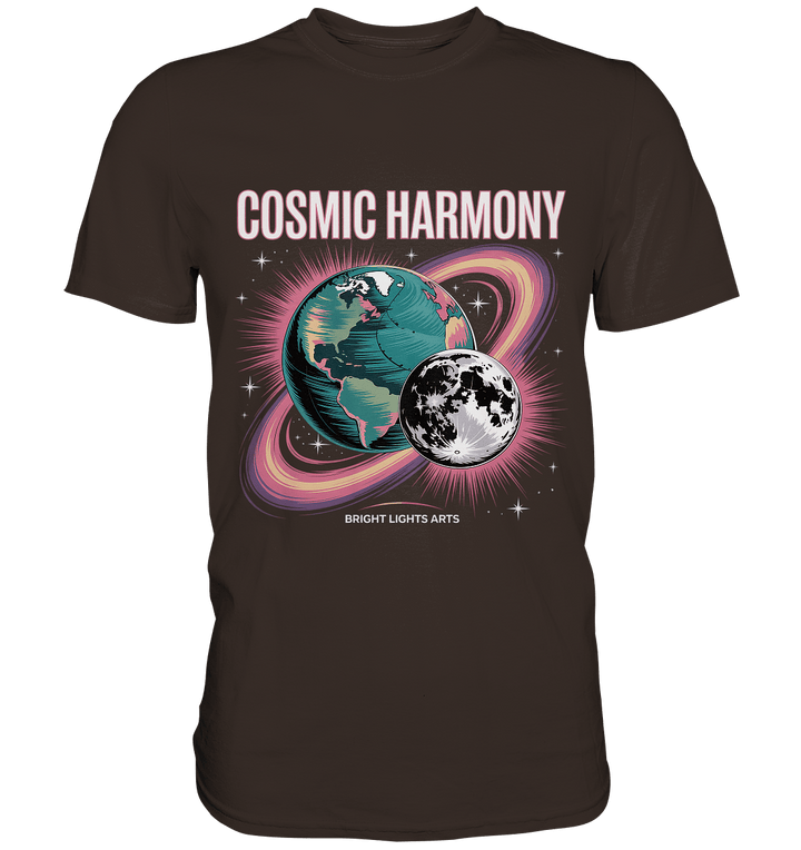 Cosmic Harmony ???????? – Erde & Mond in perfektem Gleichklang - Premium Shirt | Unisex - Shirts | Dark Shadows Arts