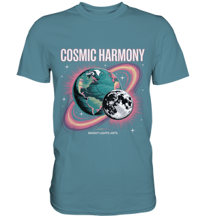 Cosmic Harmony ???????? – Erde & Mond in perfektem Gleichklang - Premium Shirt | Unisex - Shirts | Dark Shadows Arts