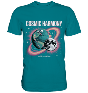 Cosmic Harmony ???????? – Erde & Mond in perfektem Gleichklang - Premium Shirt | Unisex - Shirts | Dark Shadows Arts