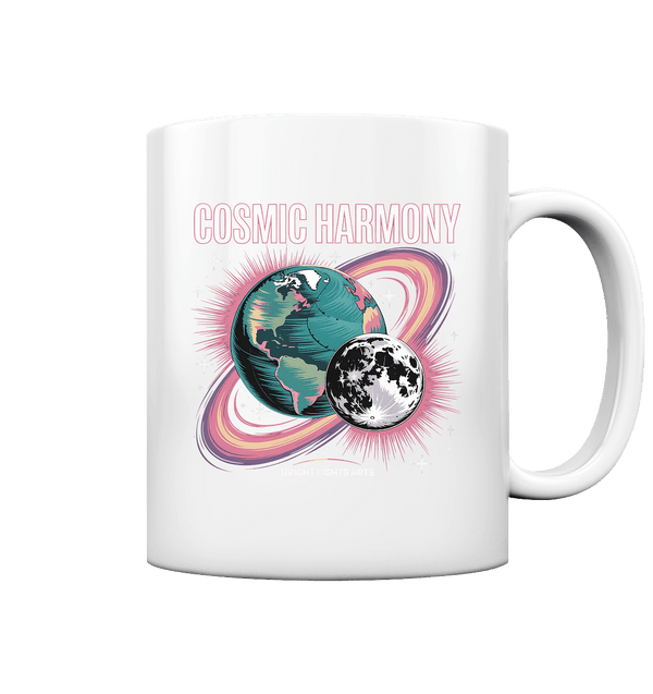 Cosmic Harmony ???????? – Erde & Mond in perfektem Gleichklang - Tasse glossy | Trinkgefäße | Dark Shadows Arts