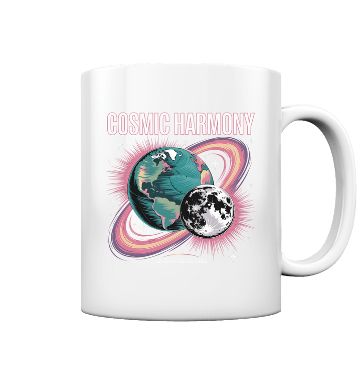 Cosmic Harmony ???????? – Erde & Mond in perfektem Gleichklang - Tasse glossy | Trinkgefäße | Dark Shadows Arts