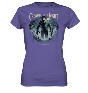 Creature of the Night – Klassischer Horror trifft düstere Friedhofsstimmung - Ladies Premium Shirt | Lady - Shirts | Dark Shadows Arts