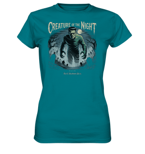 Creature of the Night – Klassischer Horror trifft düstere Friedhofsstimmung - Ladies Premium Shirt | Lady - Shirts | Dark Shadows Arts