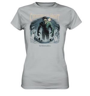 Creature of the Night – Klassischer Horror trifft düstere Friedhofsstimmung - Ladies Premium Shirt | Lady - Shirts | Dark Shadows Arts
