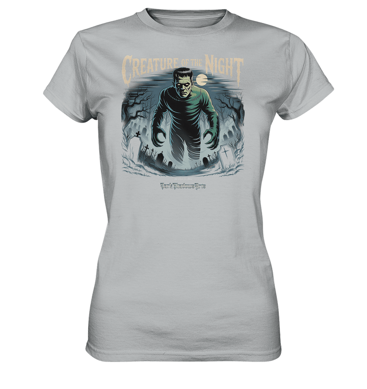 Creature of the Night – Klassischer Horror trifft düstere Friedhofsstimmung - Ladies Premium Shirt | Lady - Shirts | Dark Shadows Arts