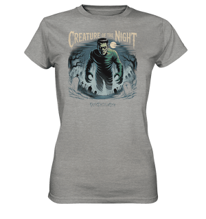 Creature of the Night – Klassischer Horror trifft düstere Friedhofsstimmung - Ladies Premium Shirt | Lady - Shirts | Dark Shadows Arts