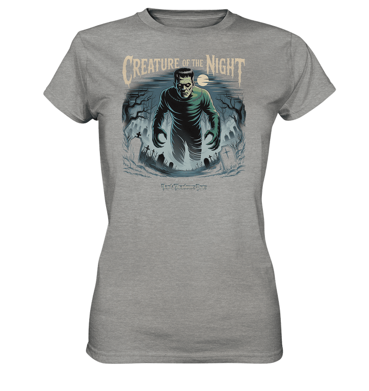 Creature of the Night – Klassischer Horror trifft düstere Friedhofsstimmung - Ladies Premium Shirt | Lady - Shirts | Dark Shadows Arts