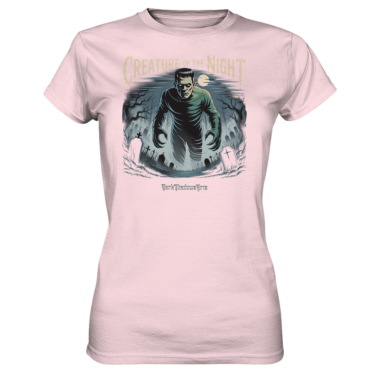Creature of the Night – Klassischer Horror trifft düstere Friedhofsstimmung - Ladies Premium Shirt | Lady - Shirts | Dark Shadows Arts