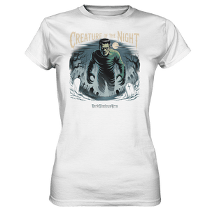 Creature of the Night – Klassischer Horror trifft düstere Friedhofsstimmung - Ladies Premium Shirt | Lady - Shirts | Dark Shadows Arts