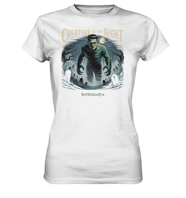 Creature of the Night – Klassischer Horror trifft düstere Friedhofsstimmung - Ladies Premium Shirt | Lady - Shirts | Dark Shadows Arts