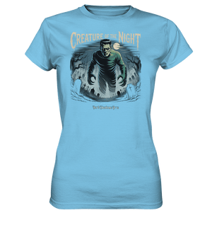 Creature of the Night – Klassischer Horror trifft düstere Friedhofsstimmung - Ladies Premium Shirt | Lady - Shirts | Dark Shadows Arts