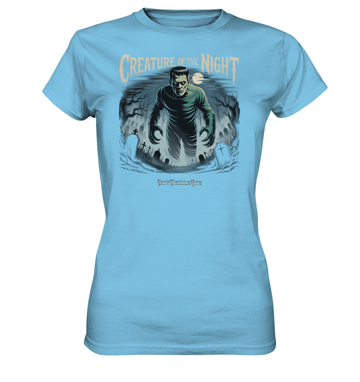 Creature of the Night – Klassischer Horror trifft düstere Friedhofsstimmung - Ladies Premium Shirt | Lady - Shirts | Dark Shadows Arts