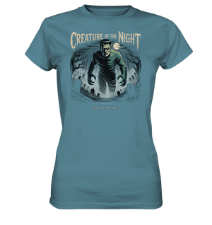 Creature of the Night – Klassischer Horror trifft düstere Friedhofsstimmung - Ladies Premium Shirt | Lady - Shirts | Dark Shadows Arts