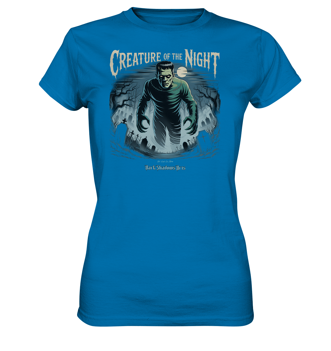 Creature of the Night – Klassischer Horror trifft düstere Friedhofsstimmung - Ladies Premium Shirt | Lady - Shirts | Dark Shadows Arts