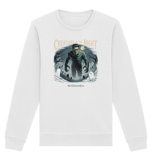 Creature of the Night – Klassischer Horror trifft düstere Friedhofsstimmung - Organic Basic Unisex Sweatshirt | Sweatshirts | Dark Shadows Arts