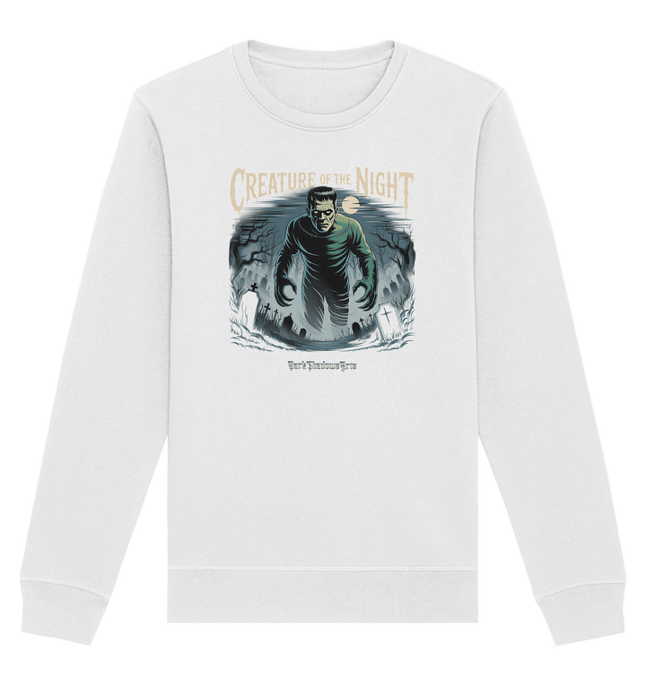 Creature of the Night – Klassischer Horror trifft düstere Friedhofsstimmung - Organic Basic Unisex Sweatshirt | Sweatshirts | Dark Shadows Arts