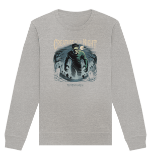 Creature of the Night – Klassischer Horror trifft düstere Friedhofsstimmung - Organic Basic Unisex Sweatshirt | Sweatshirts | Dark Shadows Arts
