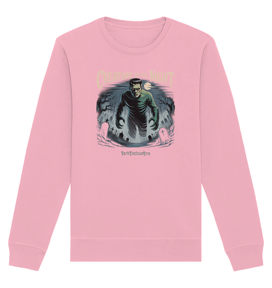 Creature of the Night – Klassischer Horror trifft düstere Friedhofsstimmung - Organic Basic Unisex Sweatshirt | Sweatshirts | Dark Shadows Arts