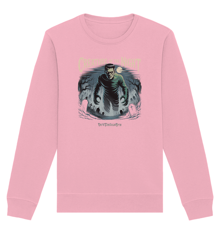 Creature of the Night – Klassischer Horror trifft düstere Friedhofsstimmung - Organic Basic Unisex Sweatshirt | Sweatshirts | Dark Shadows Arts