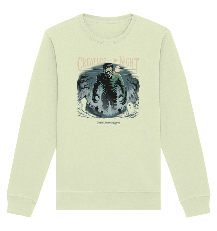 Creature of the Night – Klassischer Horror trifft düstere Friedhofsstimmung - Organic Basic Unisex Sweatshirt | Sweatshirts | Dark Shadows Arts