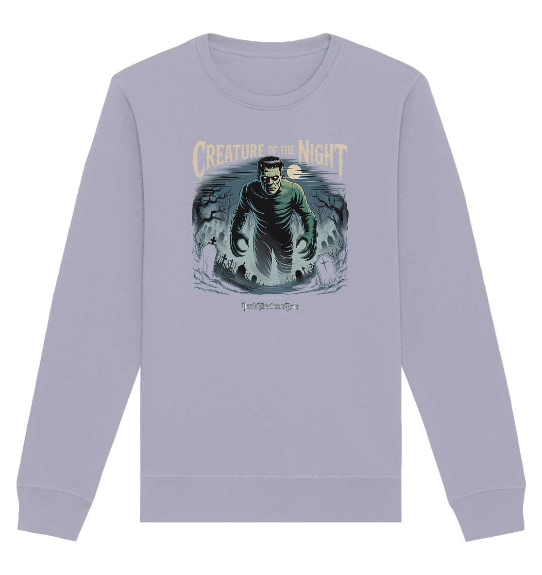 Creature of the Night – Klassischer Horror trifft düstere Friedhofsstimmung - Organic Basic Unisex Sweatshirt | Sweatshirts | Dark Shadows Arts
