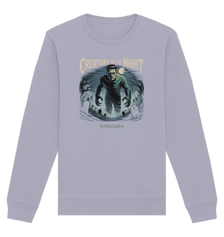 Creature of the Night – Klassischer Horror trifft düstere Friedhofsstimmung - Organic Basic Unisex Sweatshirt | Sweatshirts | Dark Shadows Arts