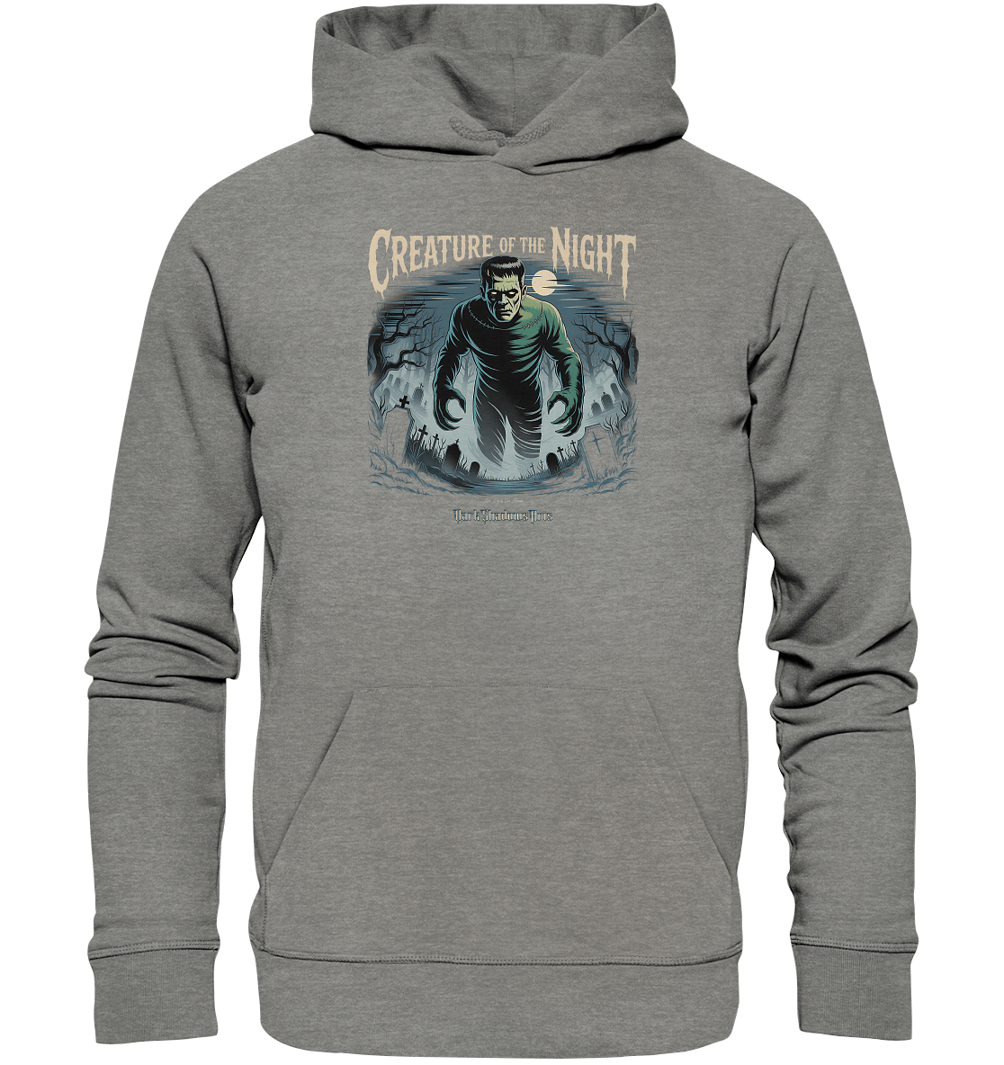 Creature of the Night – Klassischer Horror trifft düstere Friedhofsstimmung - Organic Hoodie | Hoodies | Dark Shadows Arts