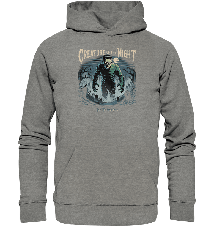 Creature of the Night – Klassischer Horror trifft düstere Friedhofsstimmung - Organic Hoodie | Hoodies | Dark Shadows Arts