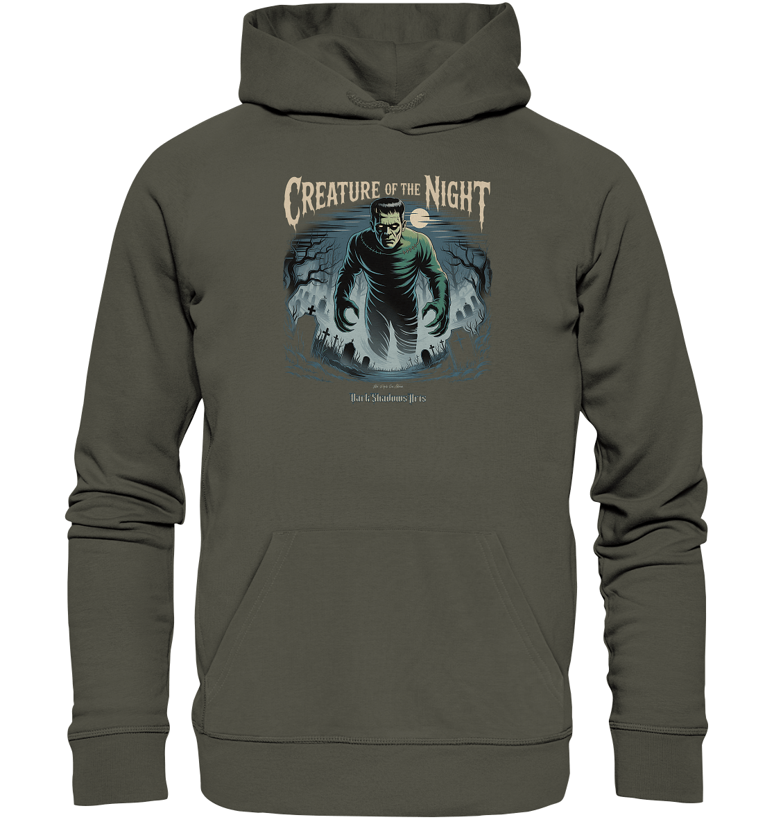 Creature of the Night – Klassischer Horror trifft düstere Friedhofsstimmung - Organic Hoodie | Hoodies | Dark Shadows Arts
