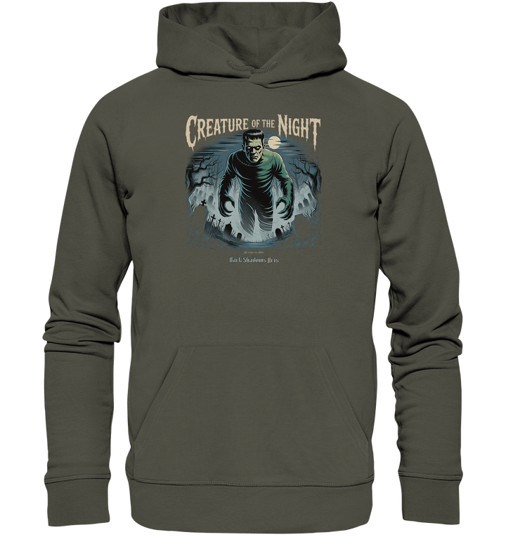 Creature of the Night – Klassischer Horror trifft düstere Friedhofsstimmung - Organic Hoodie | Hoodies | Dark Shadows Arts