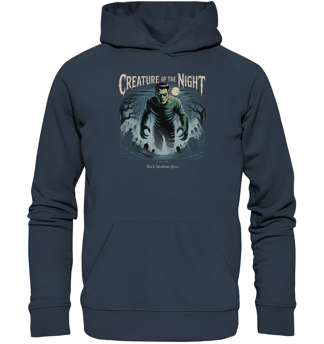 Creature of the Night – Klassischer Horror trifft düstere Friedhofsstimmung - Organic Hoodie | Hoodies | Dark Shadows Arts