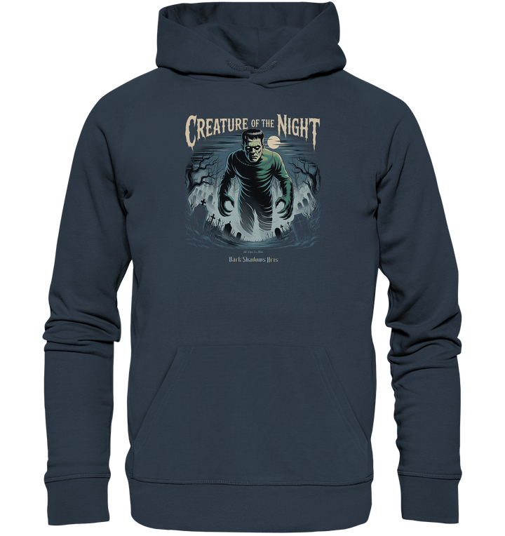 Creature of the Night – Klassischer Horror trifft düstere Friedhofsstimmung - Organic Hoodie | Hoodies | Dark Shadows Arts