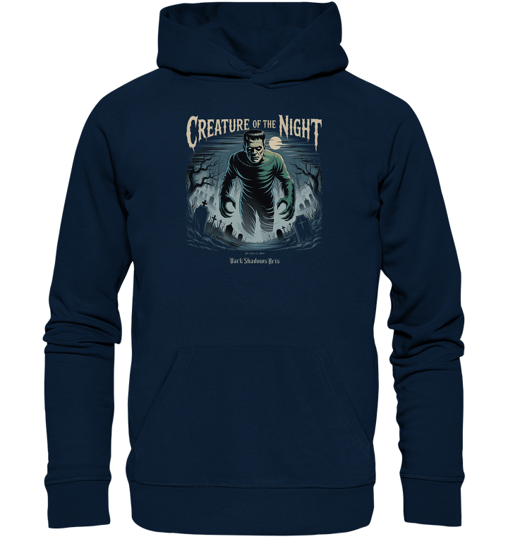 Creature of the Night – Klassischer Horror trifft düstere Friedhofsstimmung - Organic Hoodie | Hoodies | Dark Shadows Arts