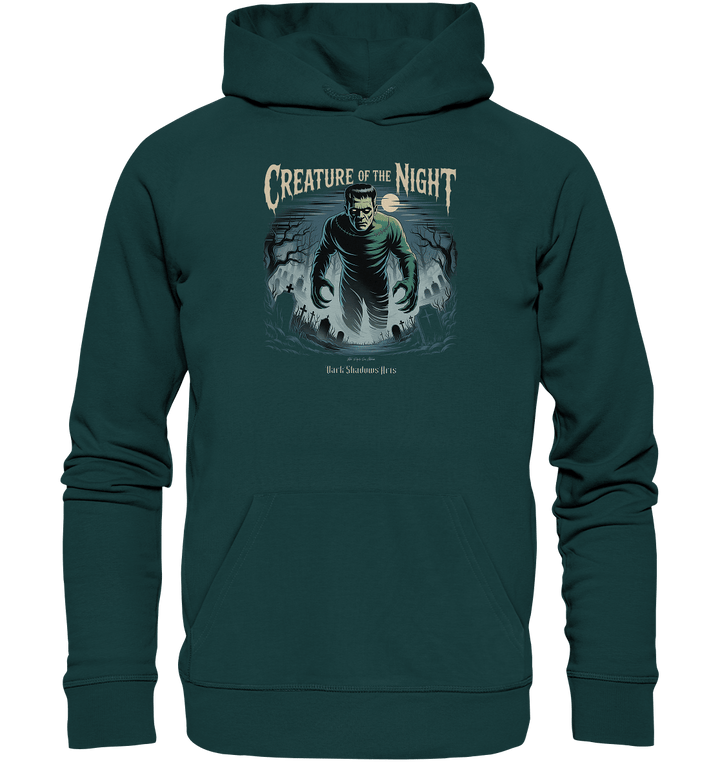 Creature of the Night – Klassischer Horror trifft düstere Friedhofsstimmung - Organic Hoodie | Hoodies | Dark Shadows Arts