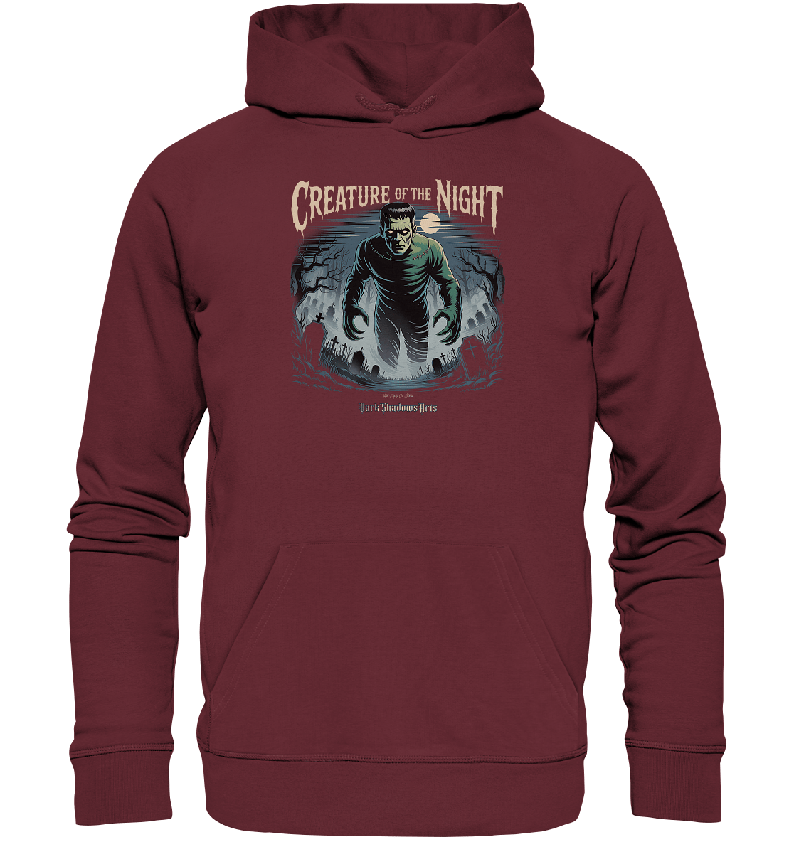 Creature of the Night – Klassischer Horror trifft düstere Friedhofsstimmung - Organic Hoodie | Hoodies | Dark Shadows Arts