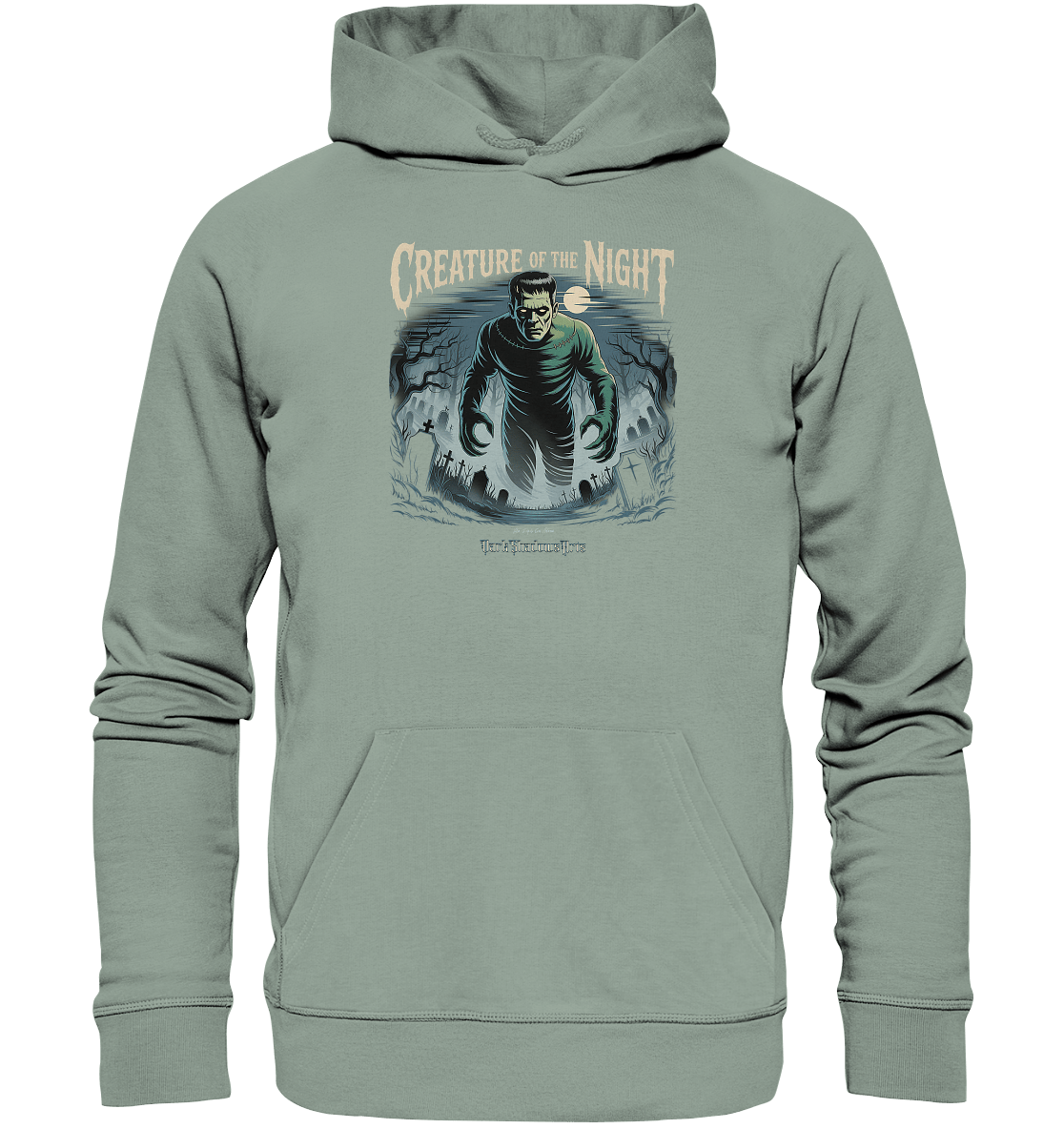 Creature of the Night – Klassischer Horror trifft düstere Friedhofsstimmung - Organic Hoodie | Hoodies | Dark Shadows Arts