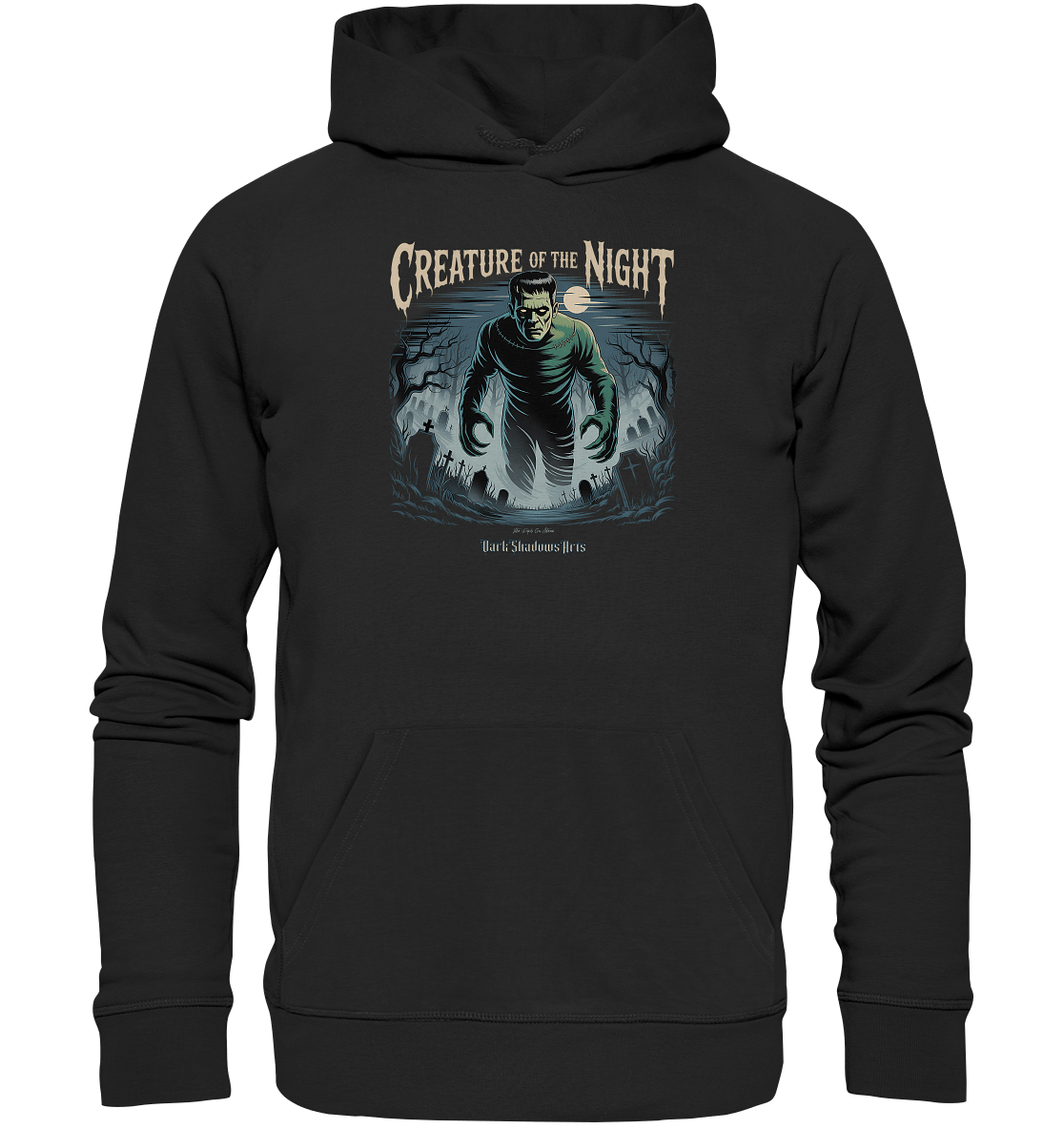 Creature of the Night – Klassischer Horror trifft düstere Friedhofsstimmung - Organic Hoodie | Hoodies | Dark Shadows Arts