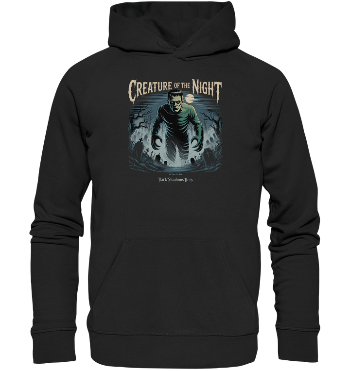 Creature of the Night – Klassischer Horror trifft düstere Friedhofsstimmung - Organic Hoodie | Hoodies | Dark Shadows Arts