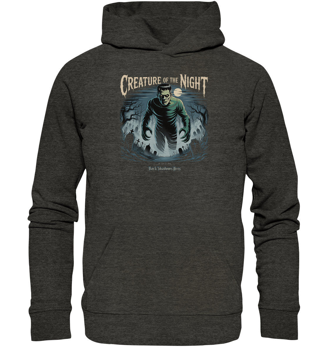 Creature of the Night – Klassischer Horror trifft düstere Friedhofsstimmung - Organic Hoodie | Hoodies | Dark Shadows Arts
