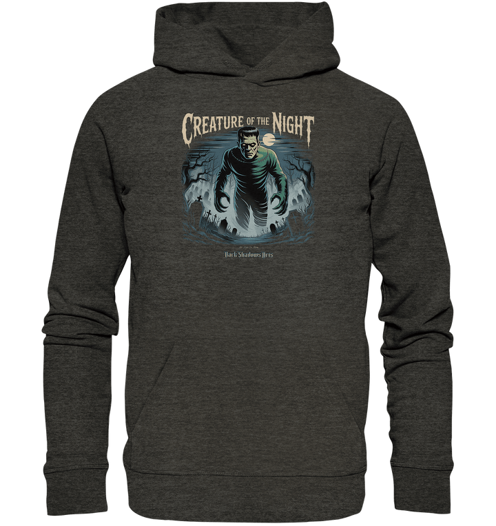 Creature of the Night – Klassischer Horror trifft düstere Friedhofsstimmung - Organic Hoodie | Hoodies | Dark Shadows Arts